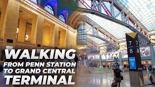 Walking NYC  Penn Station to Times Square amp Grand Central Terminal July 2021 [upl. by Mirak420]