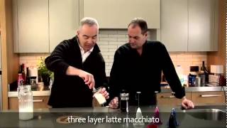 aerolatte  milk frother makes three layer caffè latte macchiato [upl. by Llatsyrk]