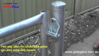 Gate Latch 2 way for round pipe and square [upl. by Nessnaj]