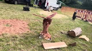 A fabulous range of wooden sculpture at Caerleon festival 2024 [upl. by Lladnor]