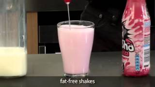 How to make a fat free milkshake using an aerolatte milk frother [upl. by Yna]